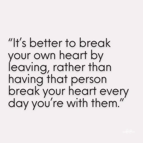 Breaking up quotes and moving on