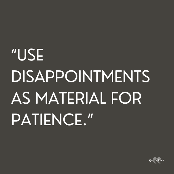 Disappointment patience quotes 1