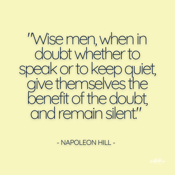Keep silent quote