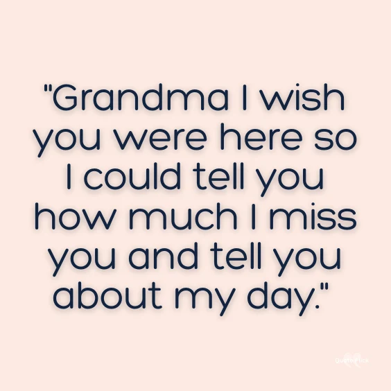Missing grandma quotes death
