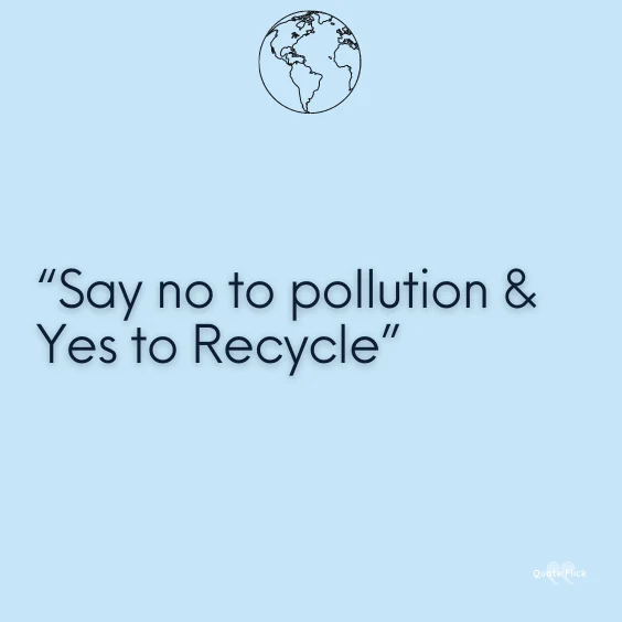 Pollution slogan