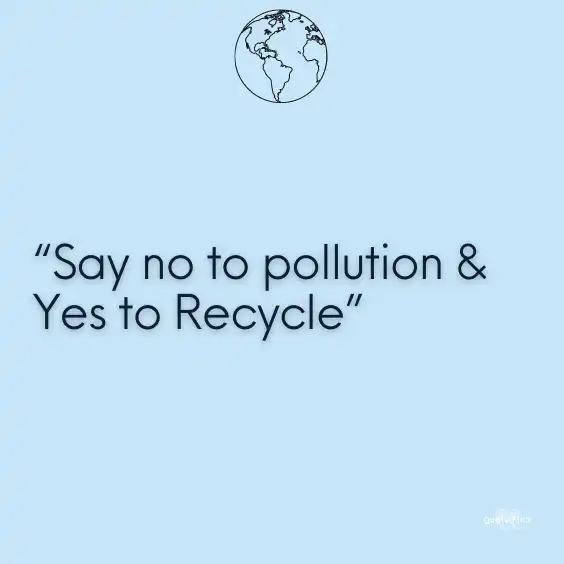 Pollution slogan