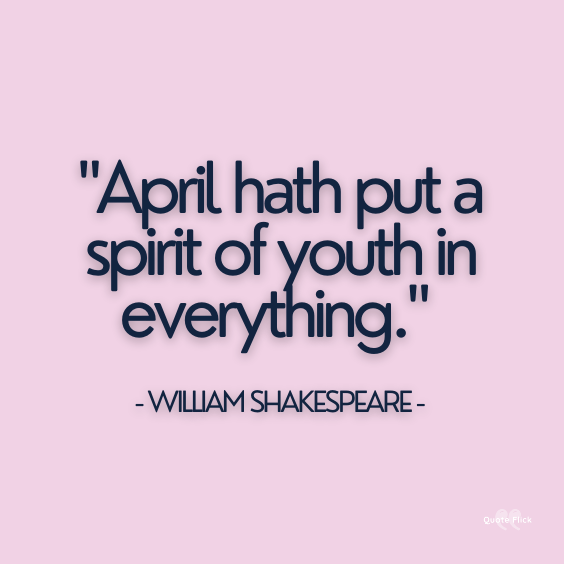 Quotation about april