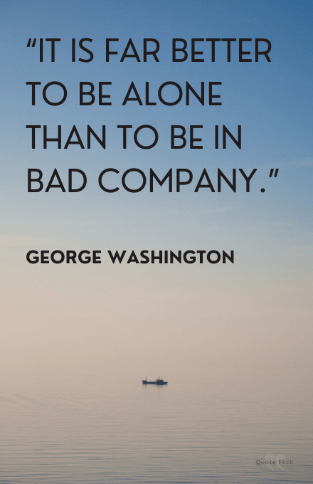 Quotation about alone