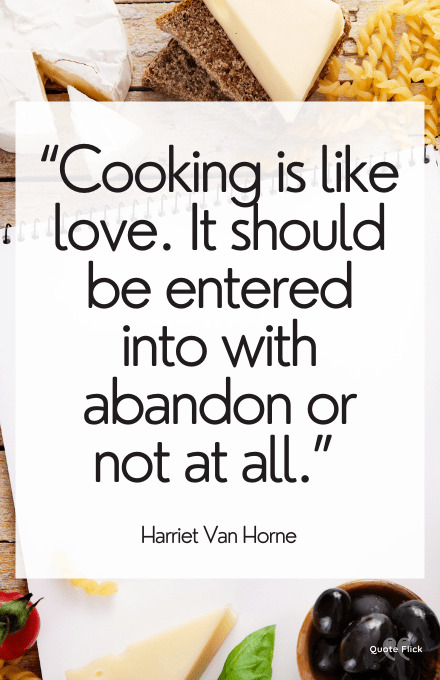 Quote about cooking and love