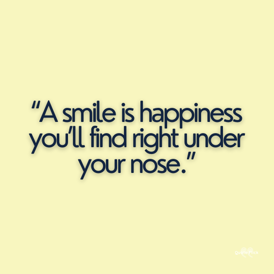 Quote about smile and happiness
