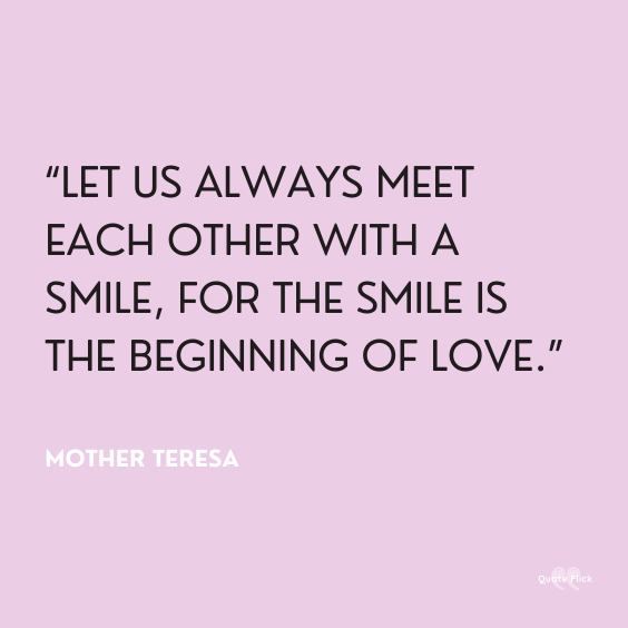 Quote about smile and love