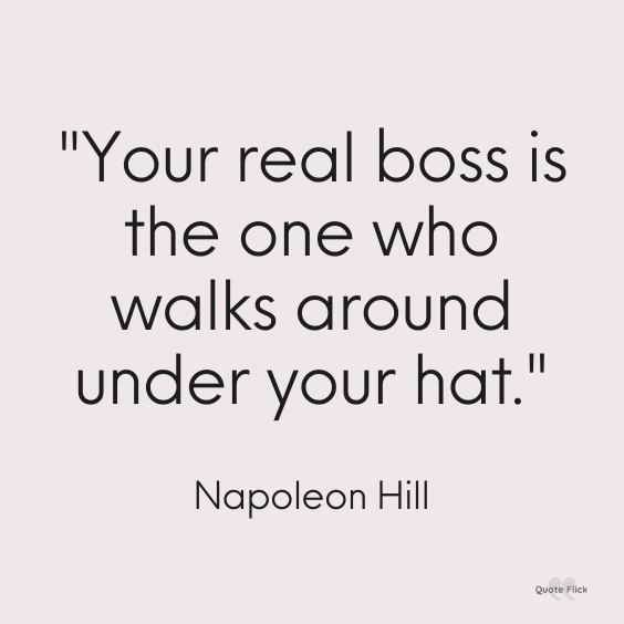 Quote on boss