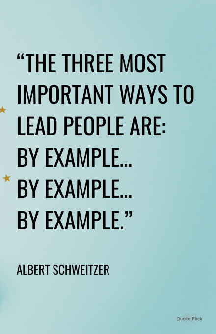 Quotes about leading by example