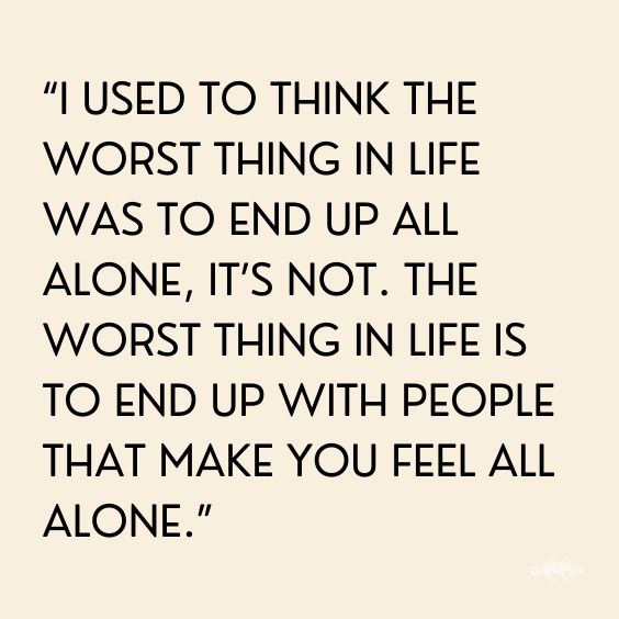 Quotes about not being alone