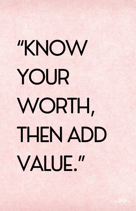 Quotes about your worth