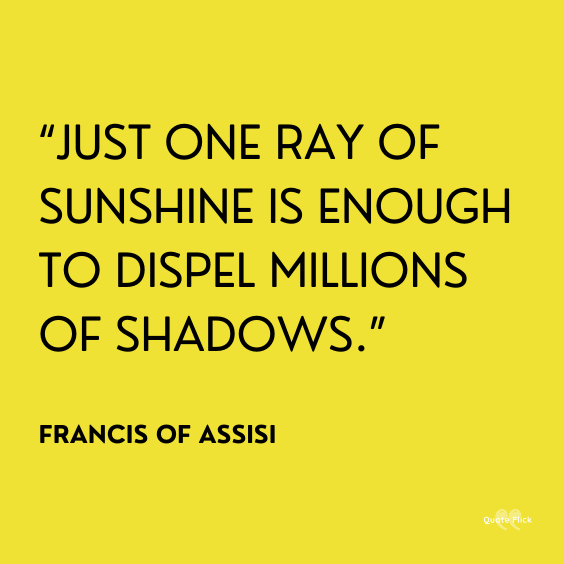 Ray of sunshine quote