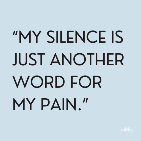 Sad silence quotes