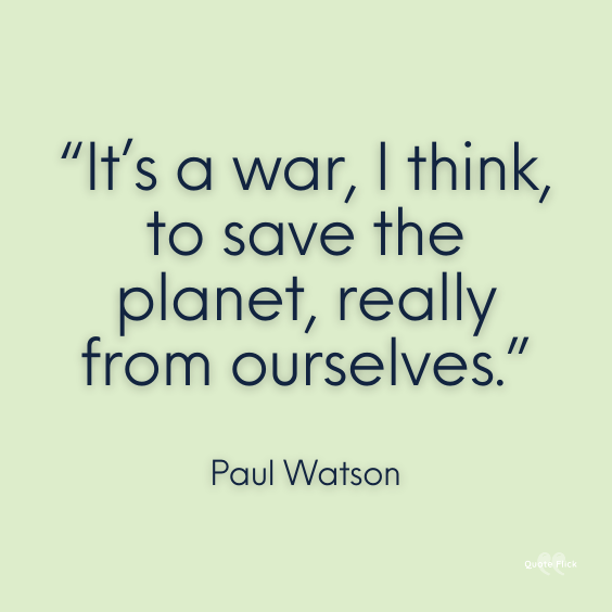 Save the planet quote