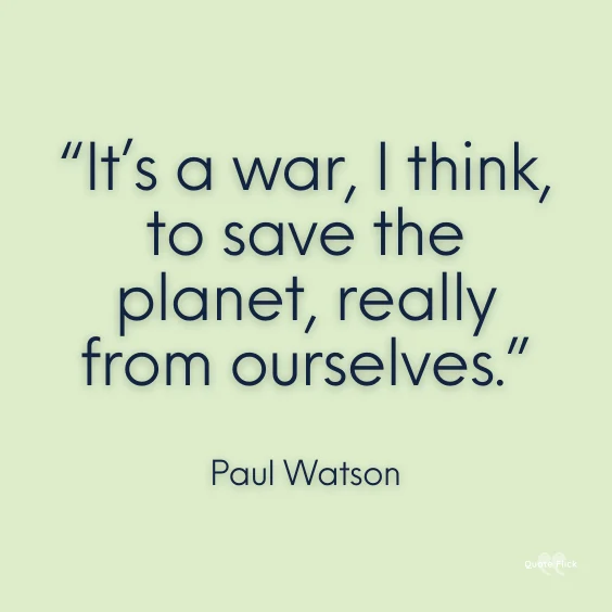 Save the planet quote