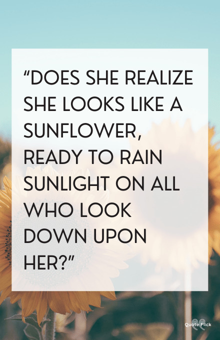 Sunflower with quote