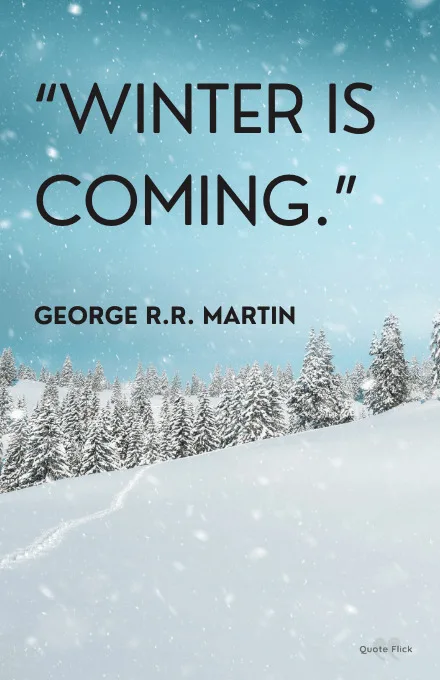 Winter sayings