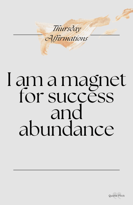 Thursday affirmation about success