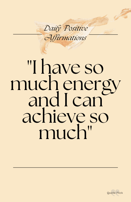 Tuesday affirmation about energy
