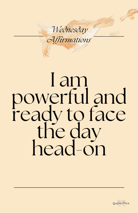 Wednesday affirmations about being powerful