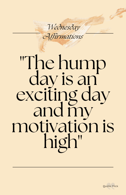 Wednesday affirmations about hump day