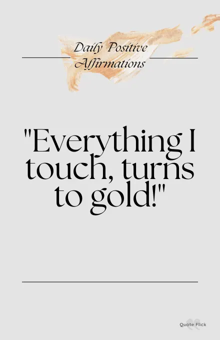 daily positive affirmation about gold