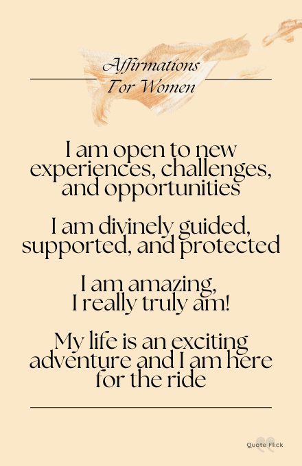 exciting positive affirmations for women