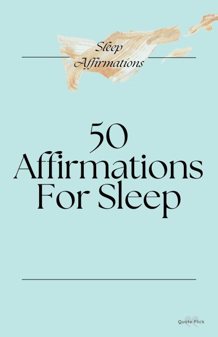 50 sleep affirmations list