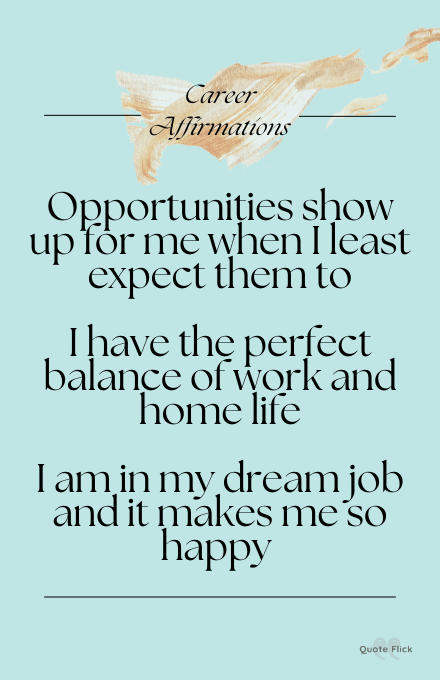 affirmation about career