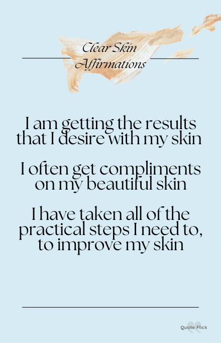 affirmations about clear skin