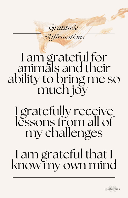 affirmations about gratitude