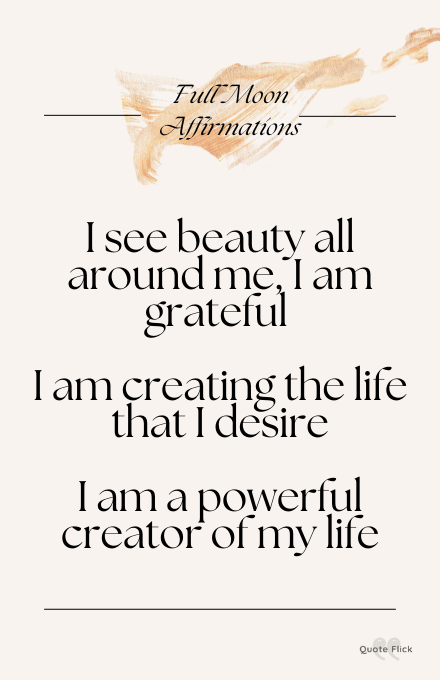 affirmations about the full moon