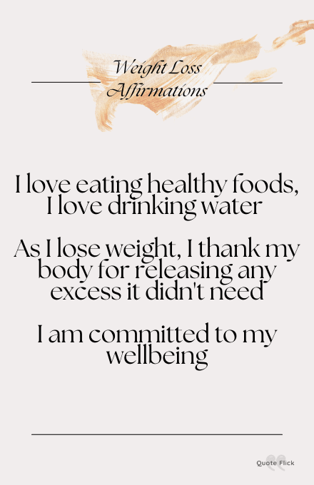 affirmations about weight loss