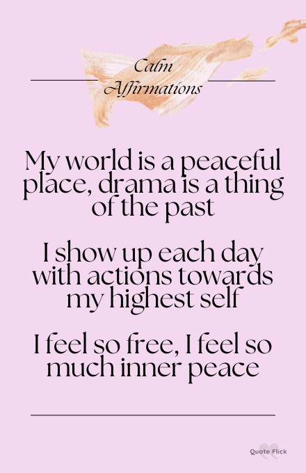 calm affirmations to repeat