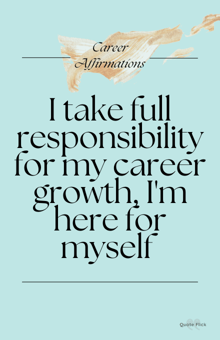 career affirmation about career growth
