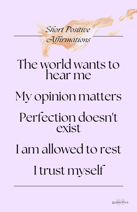 positive short affirmations to repeat
