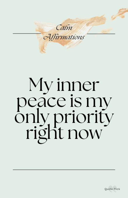 the best calm affirmation