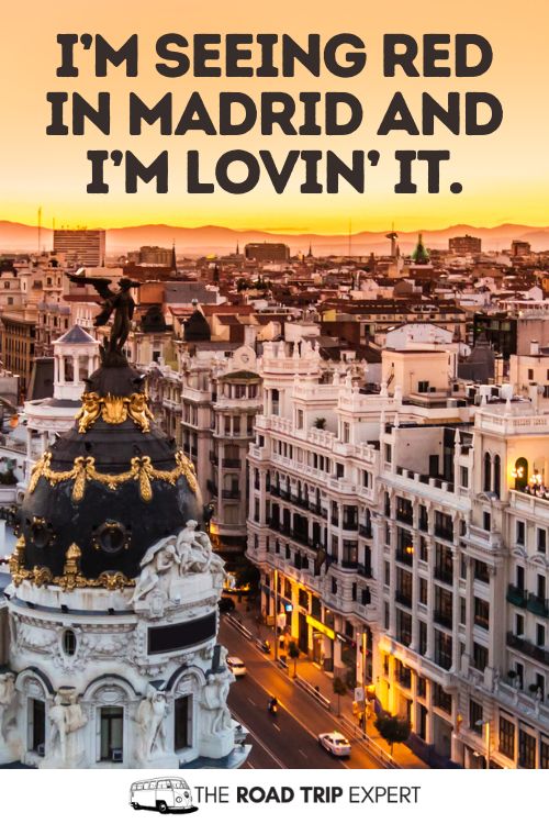 Madrid Insta Captions