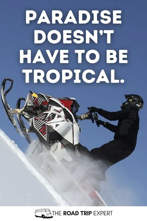 Snowmobiling Captions