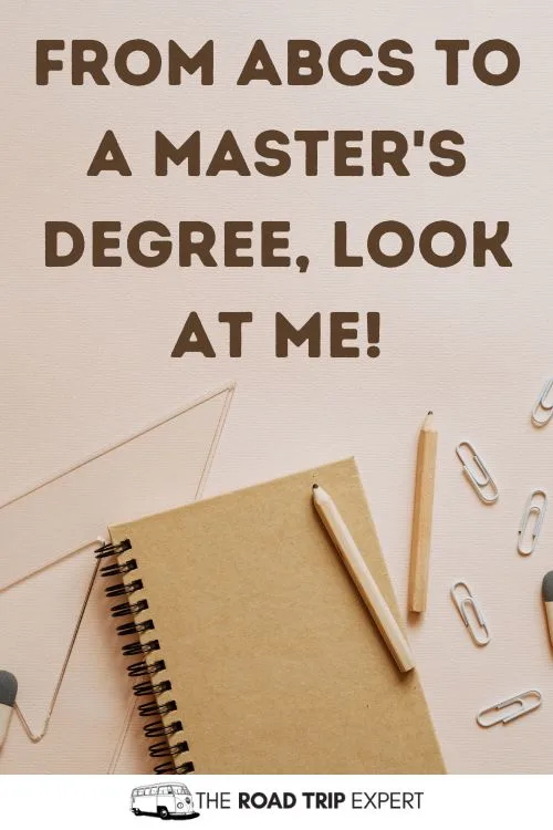Masters Graduation Captions