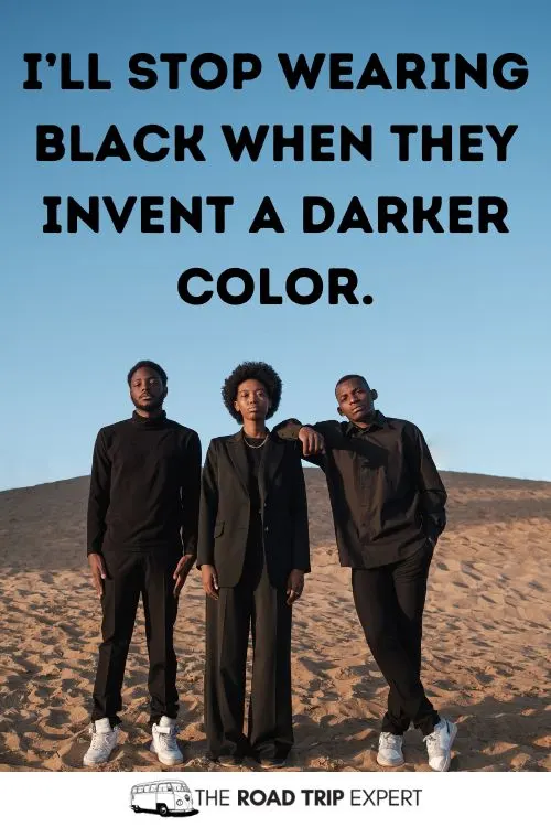 Black Outfit Instagram Captions