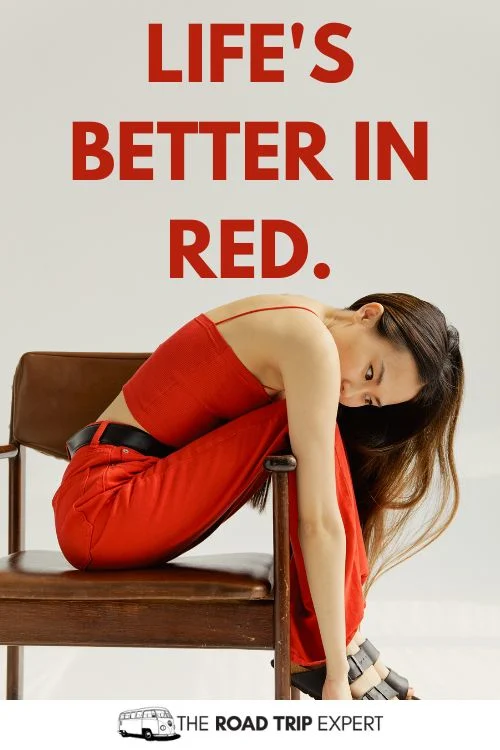 Red Outfit Captions for Instagram